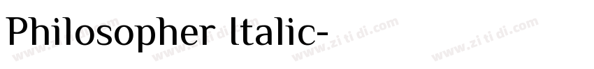 Philosopher Italic字体转换